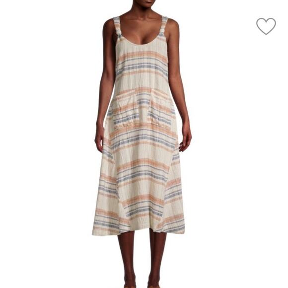 Free People Harper Striped Midi Dress Size S - Picture 7 of 7
